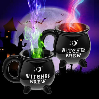 Witch Brew Coffee Mug – 11.8oz Black Ceramic Cauldron Cup for Coffee, Tea & Halloween Decor