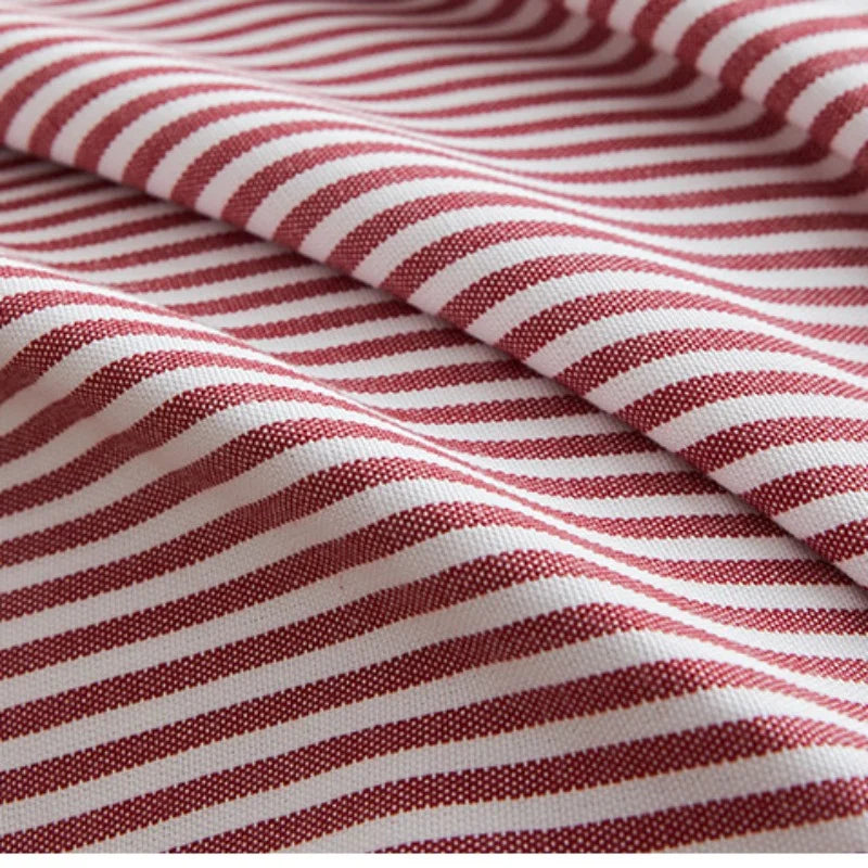 Classic Striped Cushion Cover 45x45cm Hawthorn Red Ivory Fabric Pillow Cover Boho Home Decoration Decor Pillowcase Tassels