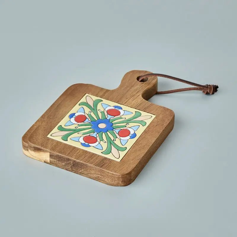 Retro Wooden Ceramic Pot Mat – Anti-Scald Trivet for Boho Home Decor