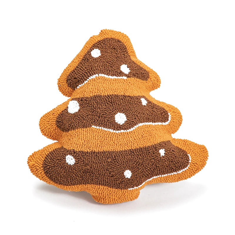 Brown and Orange Christmas tree shaped throw pillow from my boho home
