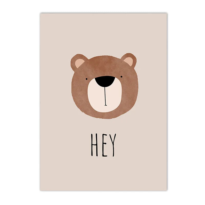 My Boho Home Bohemian Home Decor Wall Art Print Bear Hey