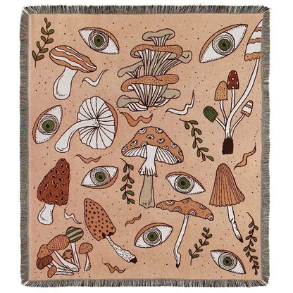 Boho Decorative Throw Blanket - Eyes Eyes Eyes