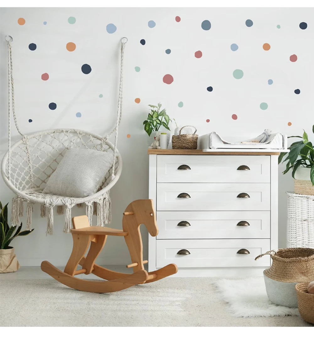 Boho Polka Dot Wall Stickers – Colorful Removable Nursery Decals – My ...