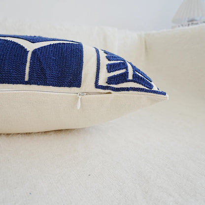 Luxury European-Style Embroidered Cushion Cover – Rich Detailing for Boho Home Decor