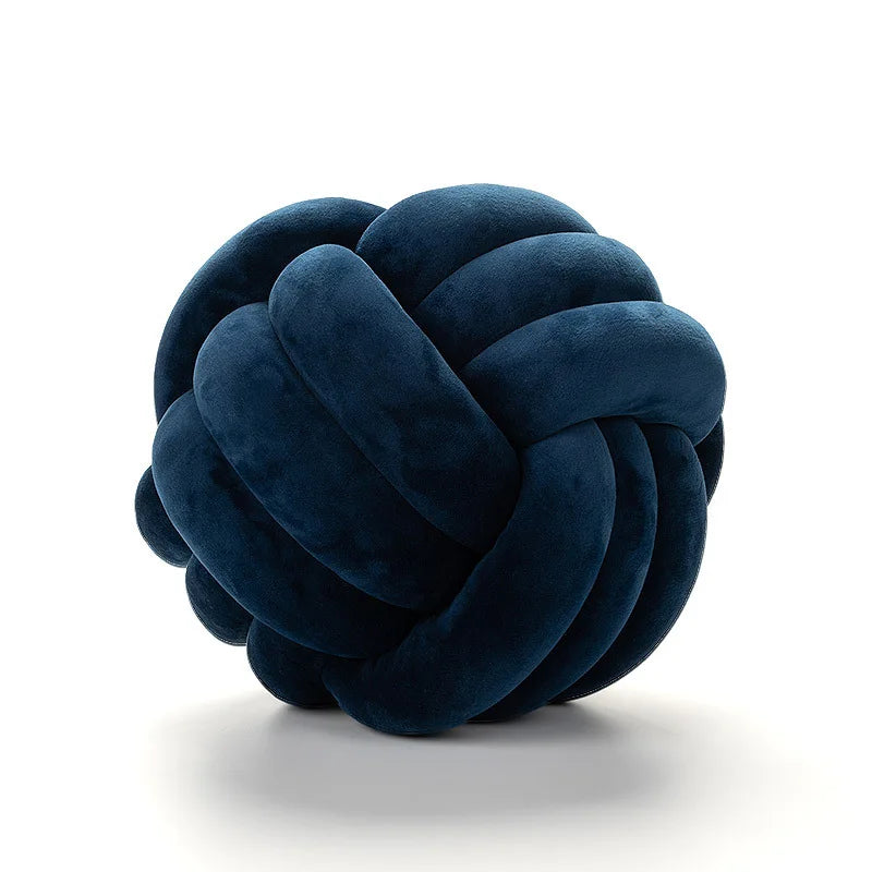 Knot Ball Throw Pillow – Soft Plush Cushion for Kids & Adults Boho Home Decor