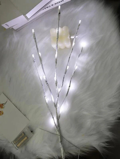 1 PC White Birch Branch Light LED Festive Lights Battery Operated For Christmas Party Wedding Decoration Home Decor Twig Boho Warm Lighting