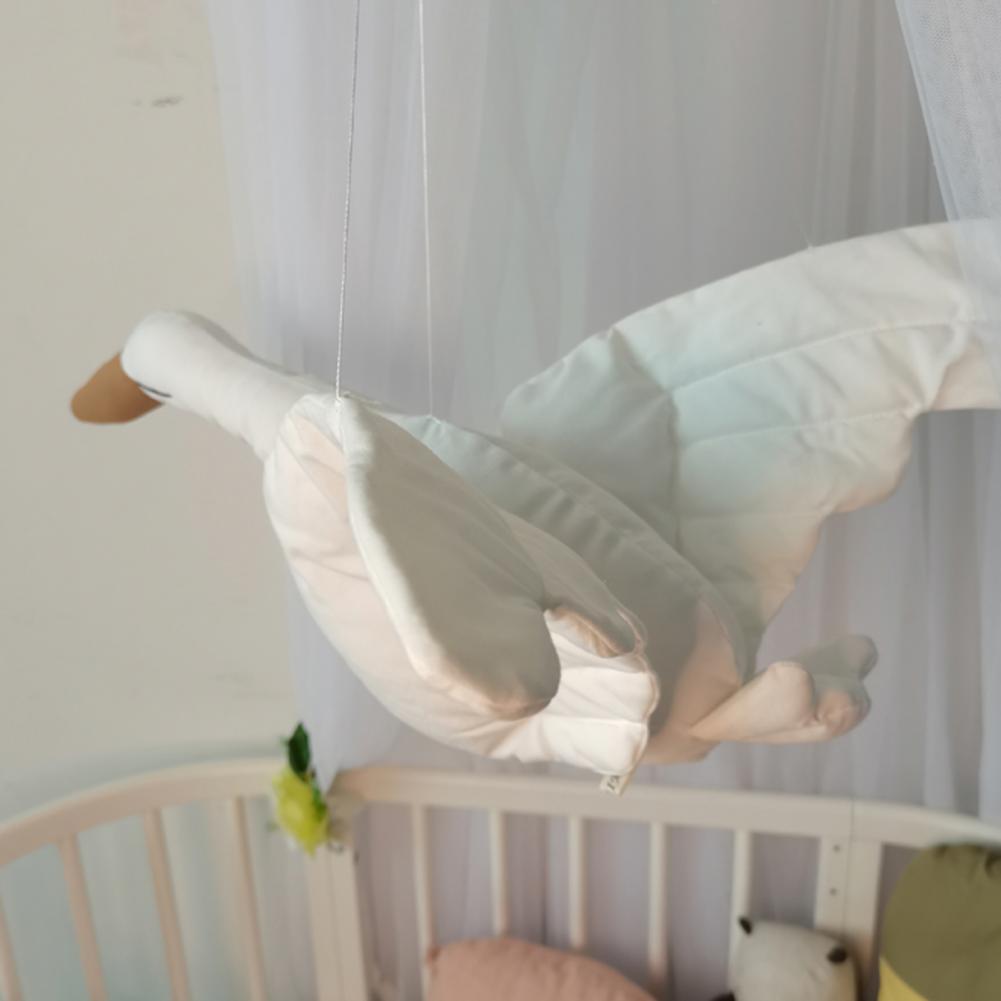 Big Cartoon Stuffed Swan Hanging Flying Goose Stuffed Duck Bird Toy Bedroom Baby Kids Room Newborn Ornament Stork 1Pc Boho Home Decor