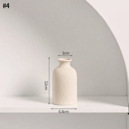 My Boho Home Modern White Ceramic Vase – Minimalist Decorative Vase for Pampas Grass, Flowers & Home Accents