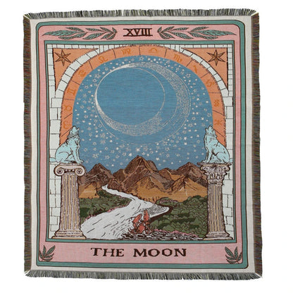 Tarot Tapestry Blanket – Boho Woven Throw for Sofa, Bed, Picnic & Travel