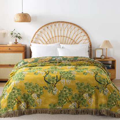 Double-Sided Cotton Lightweight Blanket