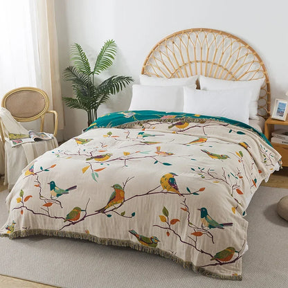 Double-Sided Cotton Lightweight Blanket