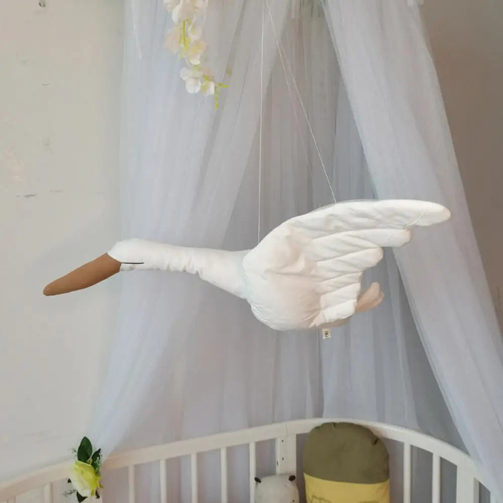 Big Cartoon Stuffed Swan Hanging Flying Goose Stuffed Duck Bird Toy Bedroom Baby Kids Room Newborn Ornament Stork 1Pc Boho Home Decor