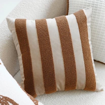 Animal Print Throw Pillow Cover – Light Luxury Embroidered Accent Cushion