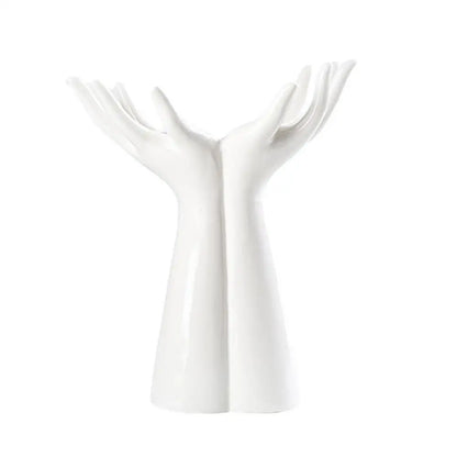 Modern Nordic Hand-Shaped Ceramic Vase – Unique Artistic Flower Pot for Home & Office Decor