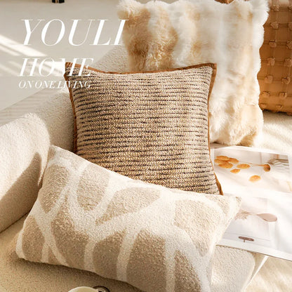 Decorative pillows on a sofa 