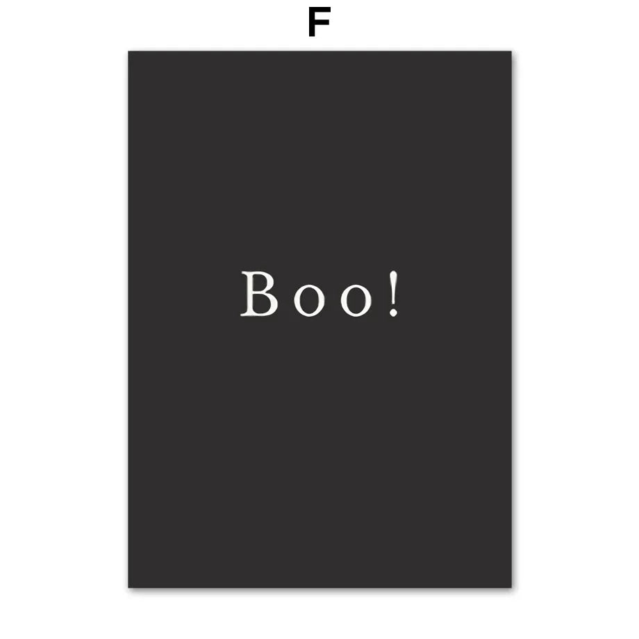 Fall Halloween Skull & Plant Canvas Wall Art Prints