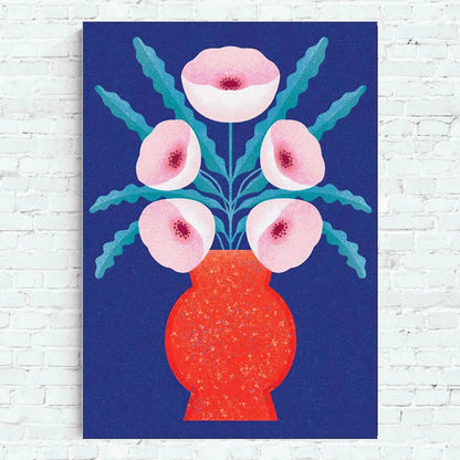 Abstract Vase Art Poster Home Office Wall Bedroom Living Room Kitchen Decoration Painting Adhesive Sticker Flowers Decor