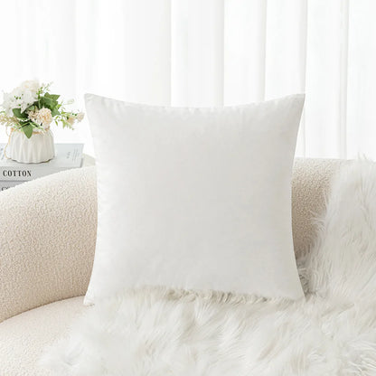 Velvet Pillowcase Sofa Cushion Cover – Solid Color Throw Pillow Case for Living Room