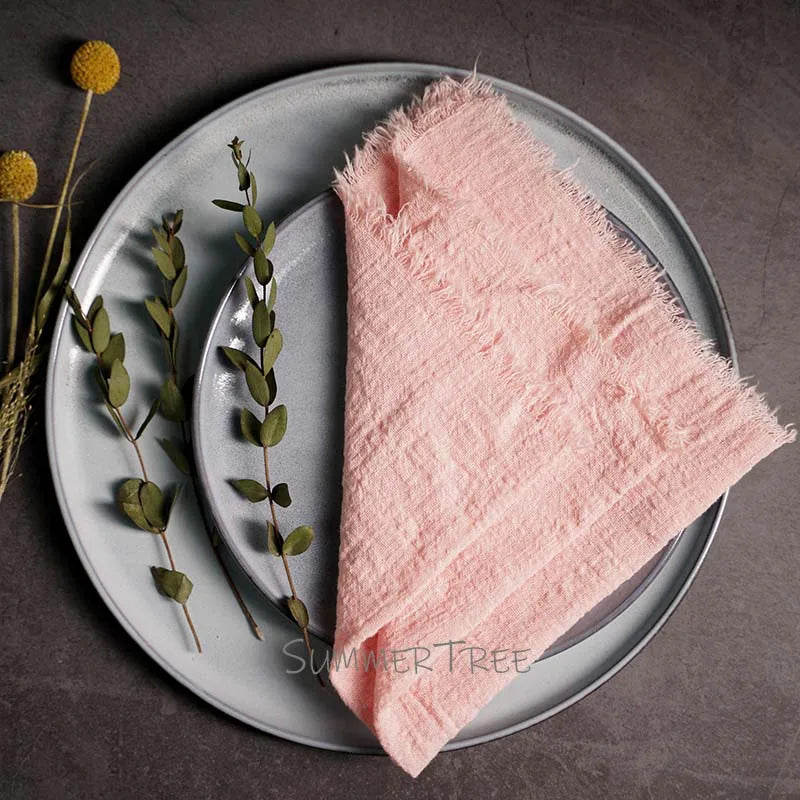 Pink Reusable Fabric Cotton Napkin 
