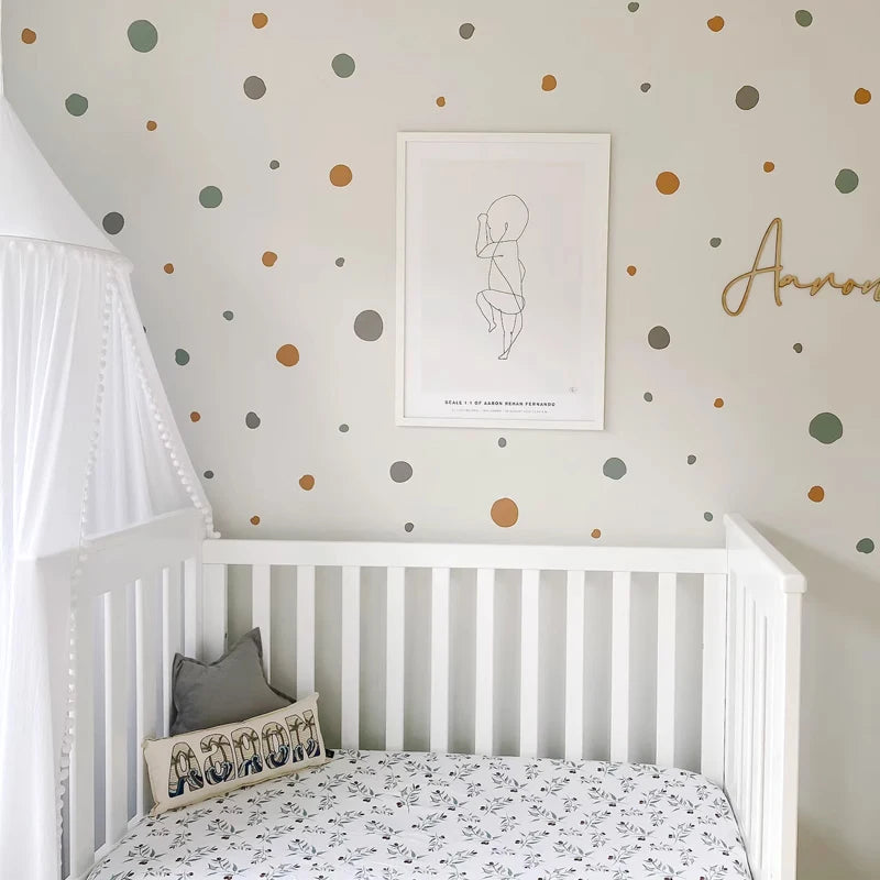 Boho Polka Dot Wall Stickers – Colorful Removable Nursery Decals – My ...