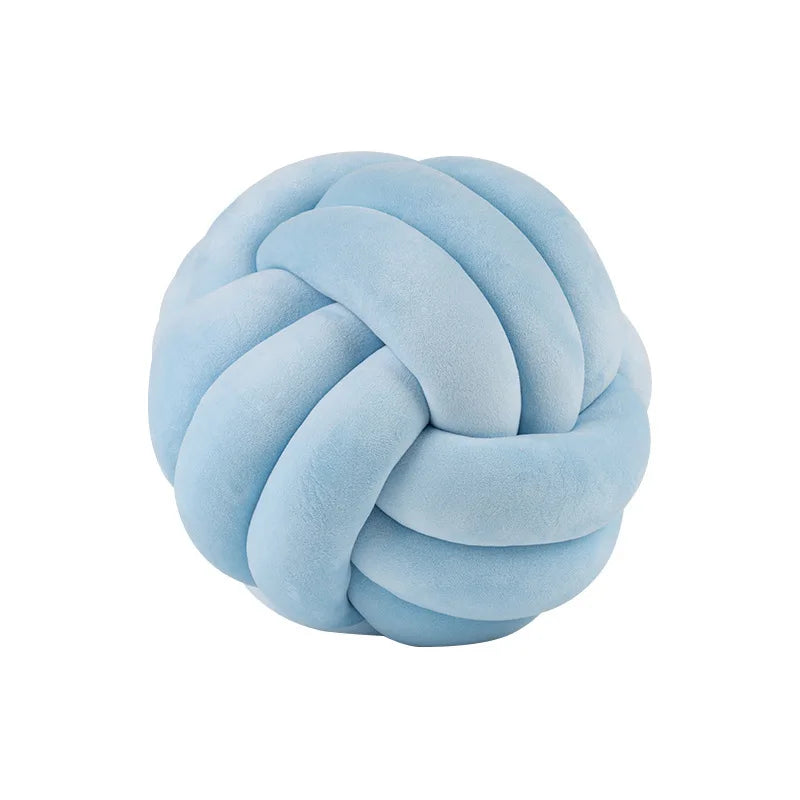 Knot Ball Throw Pillow – Soft Plush Cushion for Kids & Adults Boho Home Decor