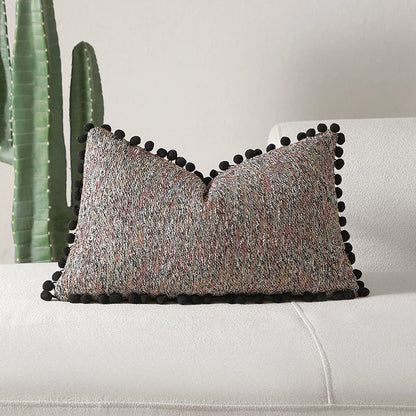 Boho Decorative Pillow Cover with Tassel Accents – 12" x 20"