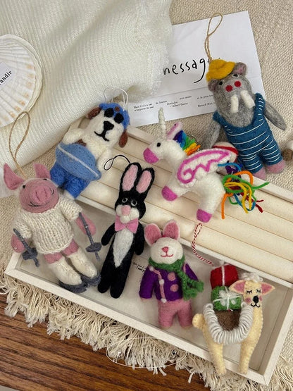 Wool Felt Animal Ornaments