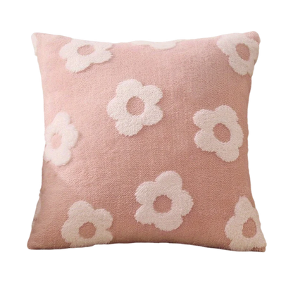 🌸 Light Luxury Floral Throw Pillow Cover – 18x18 Inch Plush Square Cushion