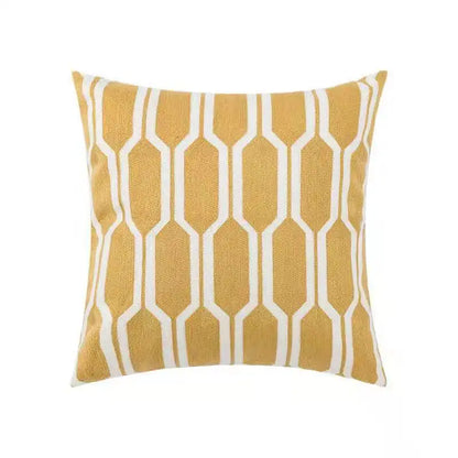 Cozy Embroidered Throw Pillow Cover – Nordic-Inspired Boho Home Decor Accent