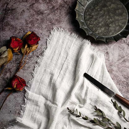 Rustic Cotton Gauze Reusable Napkin – Boho Kitchen & Table Decor - Rust