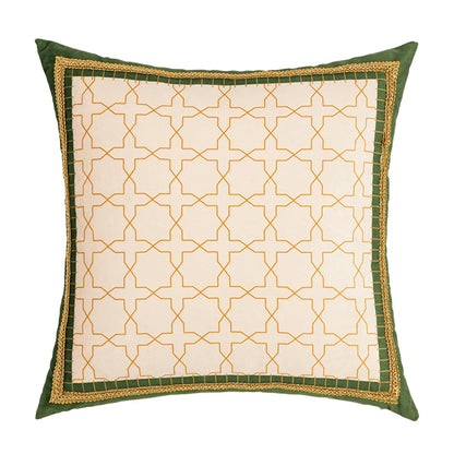 Velvet Leaf Patterned Pillow Cover – Soft Decorative Cushion Cover