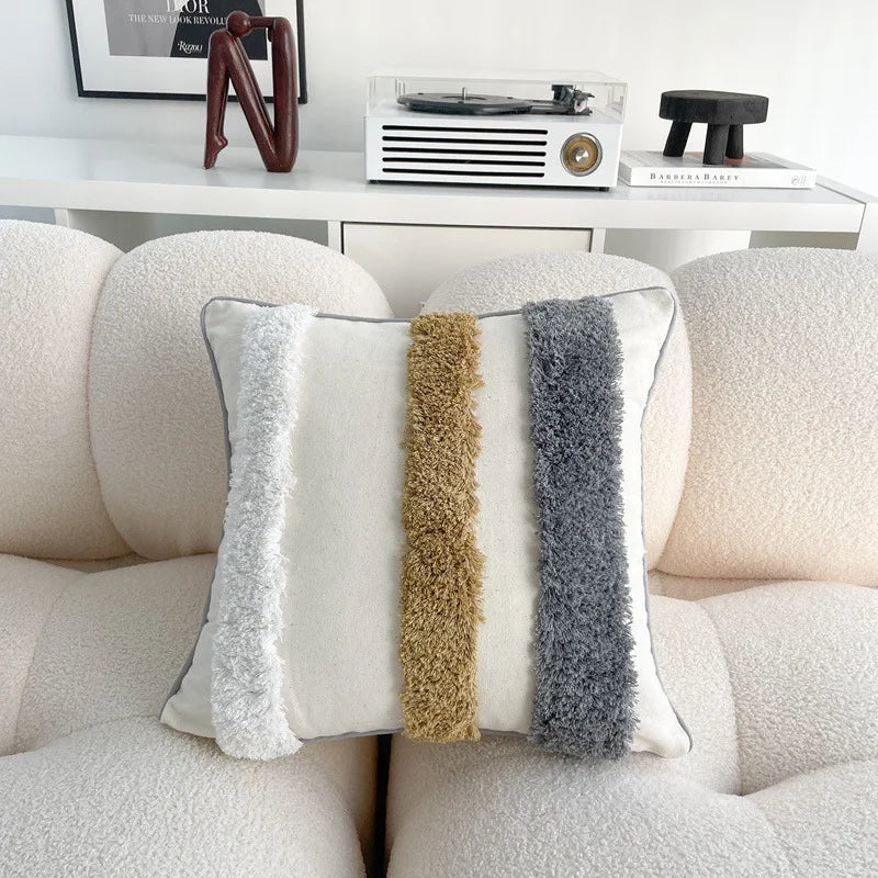 Bohemian Pillowcase Sofa Living Room Home Decoration Cotton Linen Pillow Cover Bed Tassel Cushion Cover