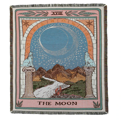 Tarot Tapestry Blanket – Boho Woven Throw for Sofa, Bed, Picnic & Travel