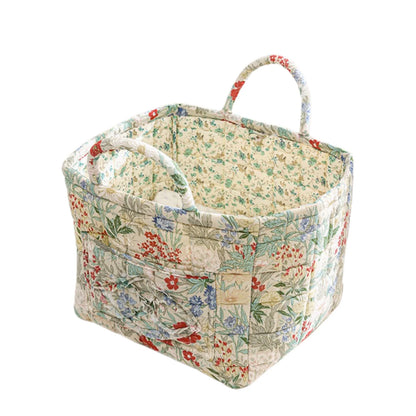 boho home decor, floral fabric storage basket, large laundry hamper, foldable storage bin, fabric organizer basket, boho floral hamper, home organization basket, decorative laundry bin, eco-friendly laundry hamper, housewarming gift