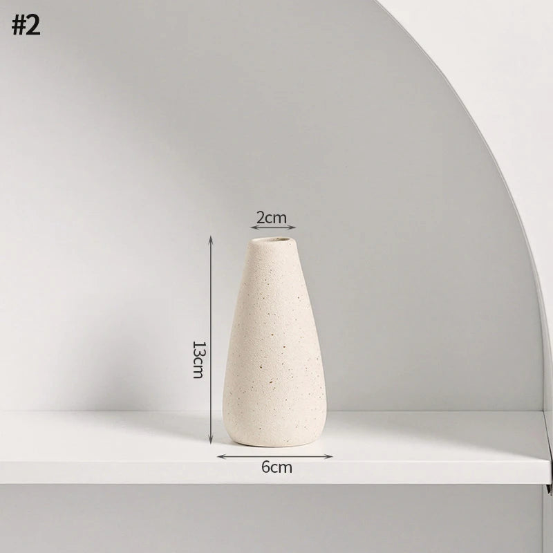 My Boho Home Modern White Ceramic Vase – Minimalist Decorative Vase for Pampas Grass, Flowers & Home Accents