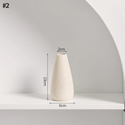My Boho Home Modern White Ceramic Vase – Minimalist Decorative Vase for Pampas Grass, Flowers & Home Accents