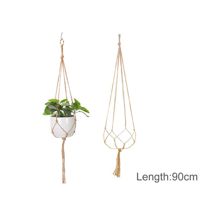 🌿 Handmade Macrame Plant Hanger – Boho Hanging Planter Basket for Indoor & Outdoor Decor