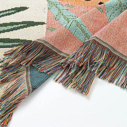 Boho Tassel Throw Blanket