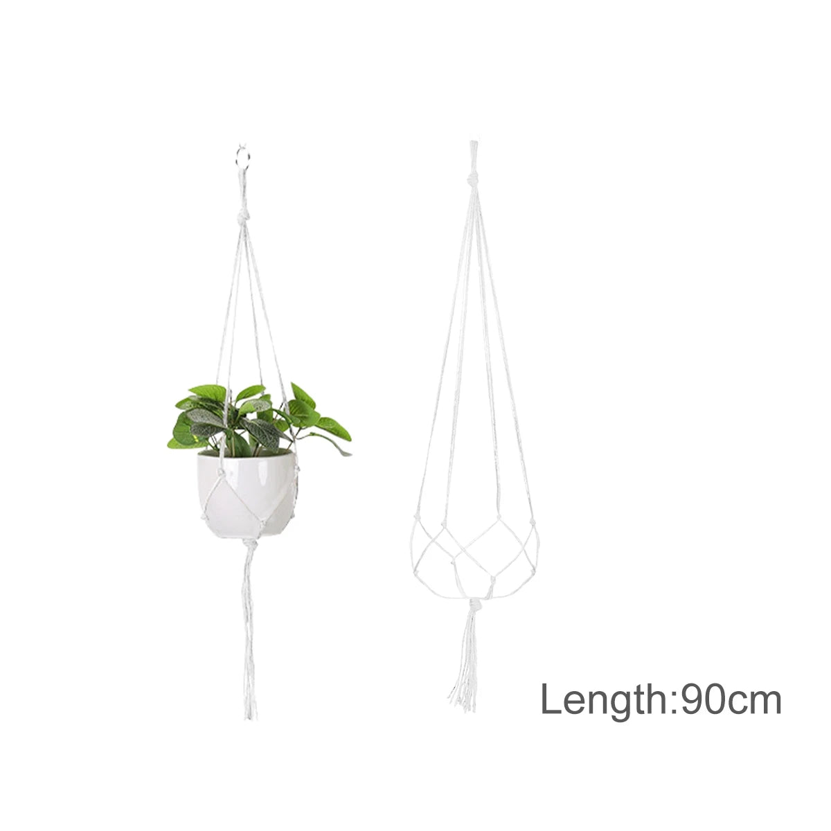 🌿 Handmade Macrame Plant Hanger – Boho Hanging Planter Basket for Indoor & Outdoor Decor