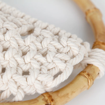 Boho Macrame Wall Hanging with Flower Pot Pocket – Handmade Nordic Round Wall Tapestry | Dorm Room & Home Decor