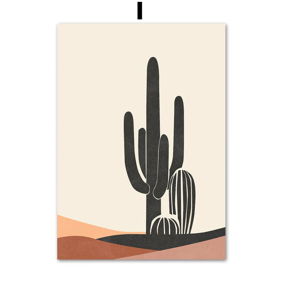 My Boho Home Bohemian Home Decor Cactus Wall Art Print