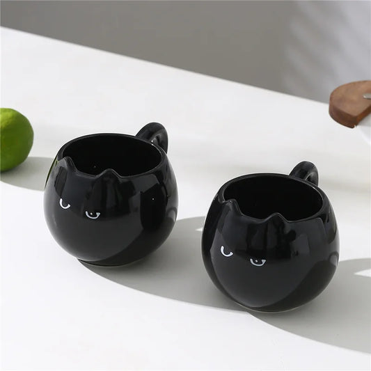 🐾 Cat Shaped Ceramic Mug – 13oz Porcelain Coffee Cup for Cat Lovers