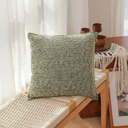 Embroidered Floral Throw Pillow Cover – Boho Decorative Cushion Cover for Sofa, Bed, or Chair | Housewarming Gift