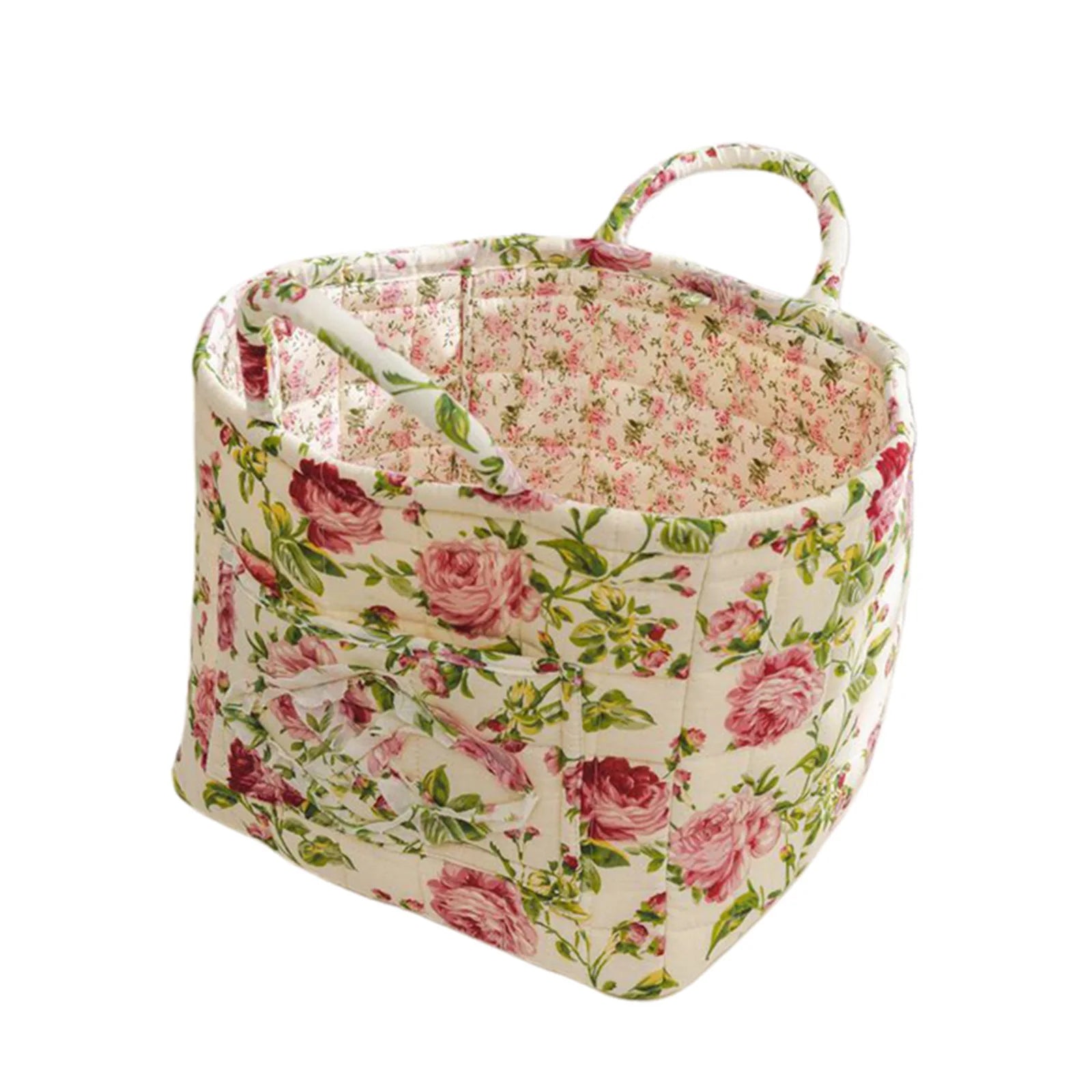 boho home decor, floral fabric storage basket, large laundry hamper, foldable storage bin, fabric organizer basket, boho floral hamper, home organization basket, decorative laundry bin, eco-friendly laundry hamper, housewarming gift
