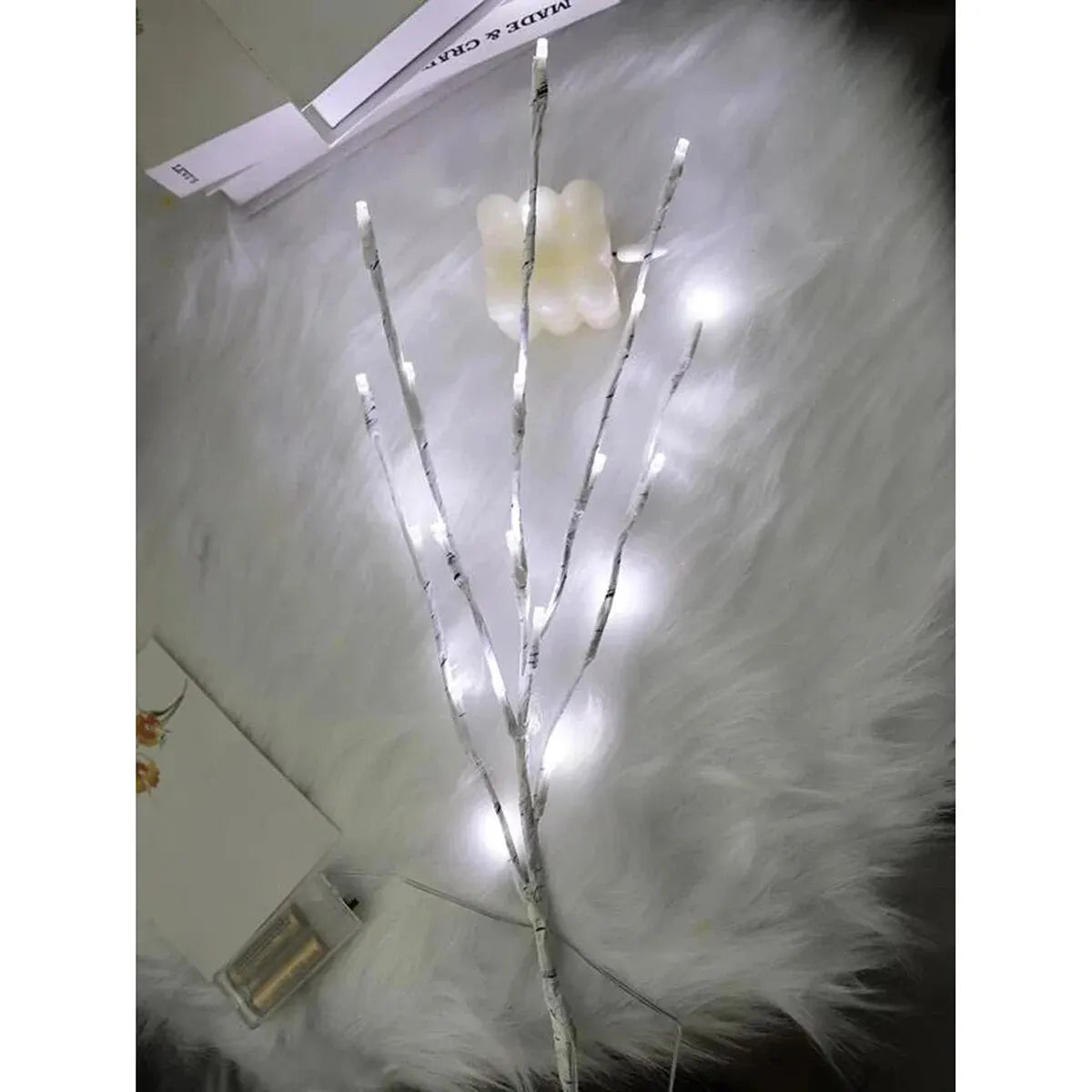 1 PC White Birch Branch Light LED Festive Lights Battery Operated For Christmas Party Wedding Decoration Home Decor Twig Boho Warm Lighting