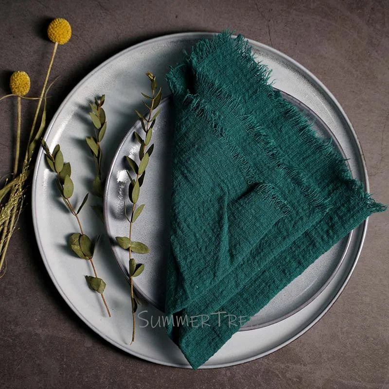 Green Reusable Fabric Cotton Napkin 