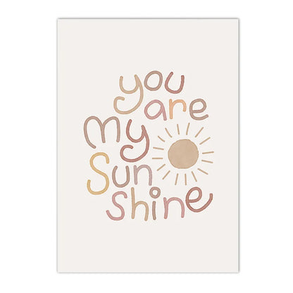 My Boho Home Bohemian Home Decor Wall Art Print You Are My Sunshine