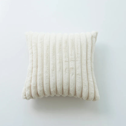 Nordic Striped Plush Throw Pillow Cover – Soft & Cozy Cushion for Home Décor