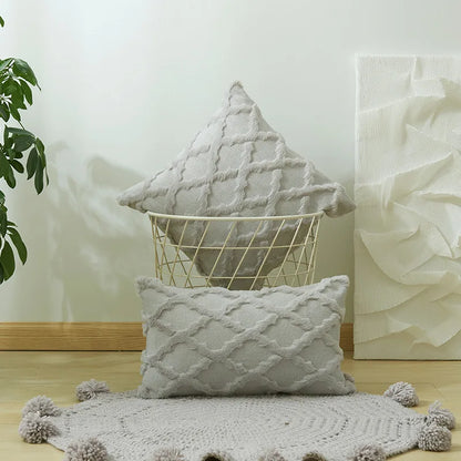 Plush Wool-Inspired Throw Pillow Cover – Soft Textured Accent for Cozy Boho Spaces