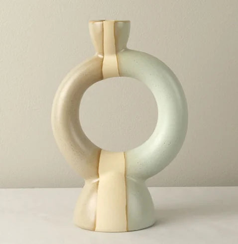 Ceramic Candlestick Nordic Candle Holder Home Decoration Boho Decor Clay Pottery